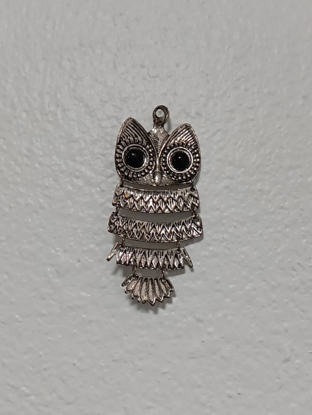 Silver Owl Pendant Necklace Charm - Women's Jewelry